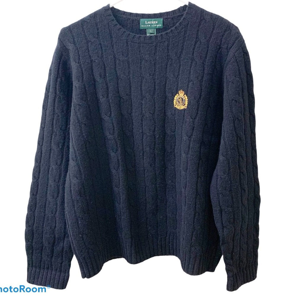 Ralph Lauren Women’s Wool Cable Knit Sweater Large